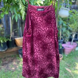Audrey Red with Velvet Design dress